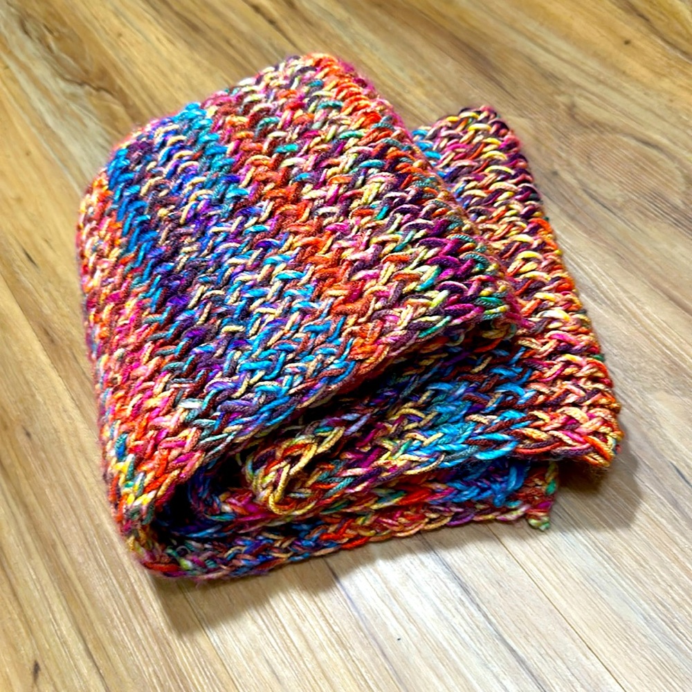 Hand Knit Winter Scarf - Handmade